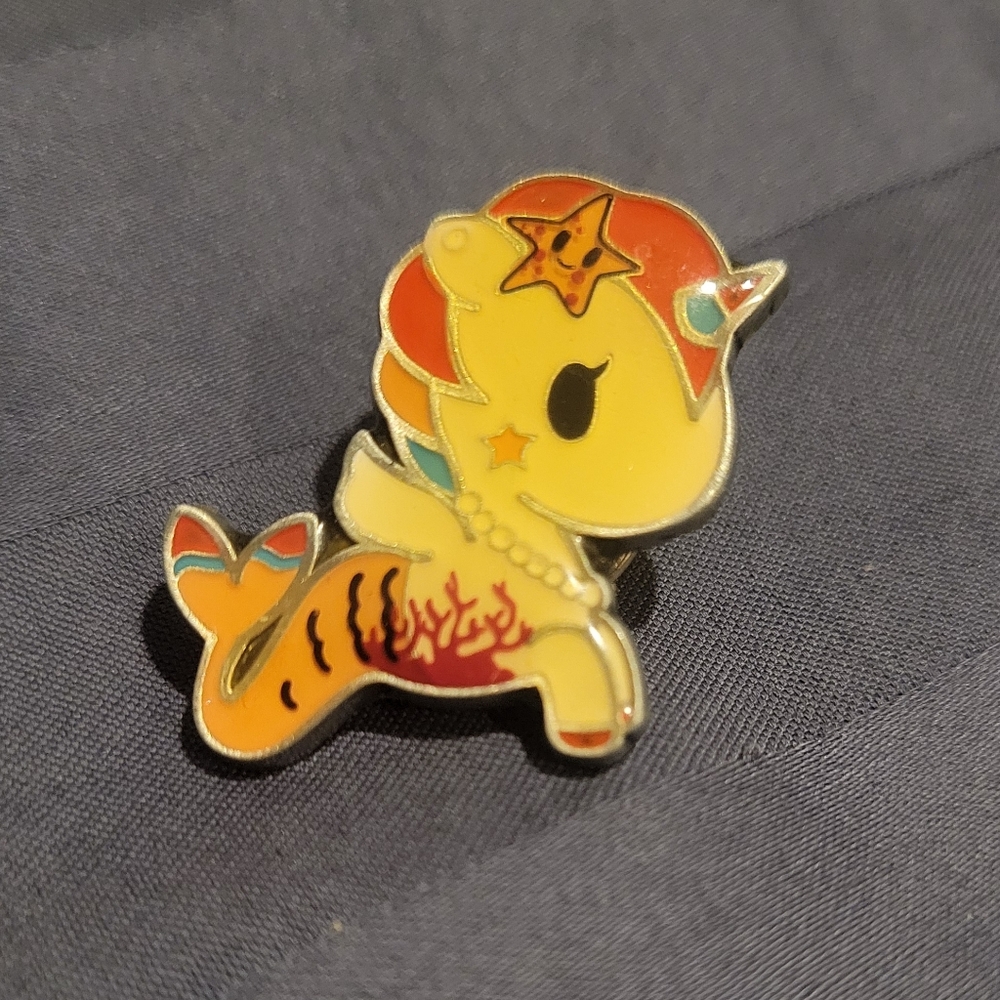 TOKIDOKI Mermicorno "Cora" Enamel and Metal Alloy Pin - Collectible Character